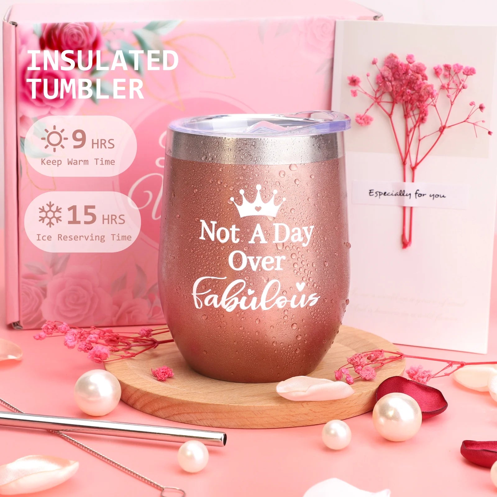 Gift Baskets Set for Women and Graduation Gift, Holiday Gifts for Women, 10 Pack, Pink