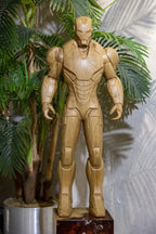 Wooden Armored Hero Statue
