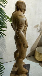 Wooden Armored Hero Statue