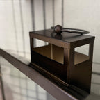 Rustic Bronze Tempered Glass Lanterns, Set of Three