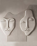 Wabi-Sabi 3D Face Wall Relief Art