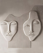 Wabi-Sabi 3D Face Wall Relief Art