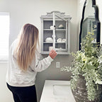 Baroque Elegance Wall Mounted Cabinet with Magnetic Door